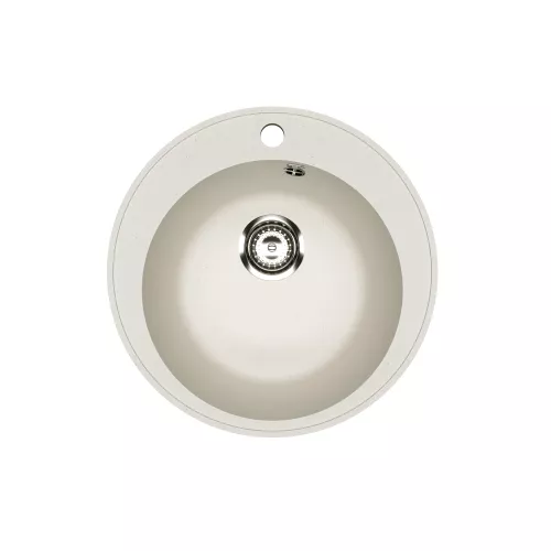 Кухонная мойка из искусственного камня Uperwood ECON UPD-405-001, круглая, белая матовая, Выбрать цвет: Белый камень, изображение 5