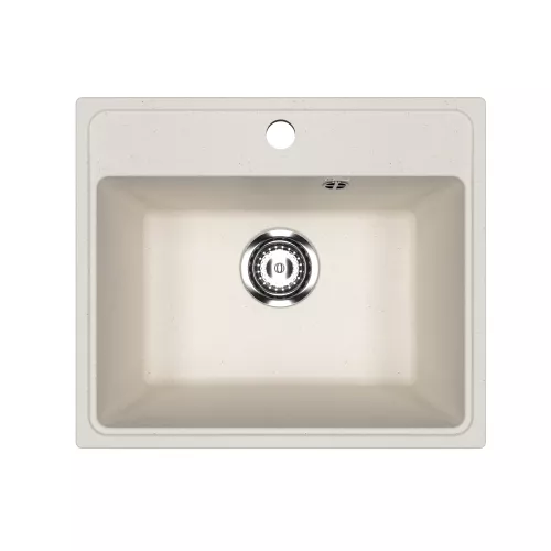 Кухонная мойка из искусственного камня Uperwood ECON UPD-408-001, прямоугольная, белая матовая, Выбрать цвет: Белый камень, изображение 4