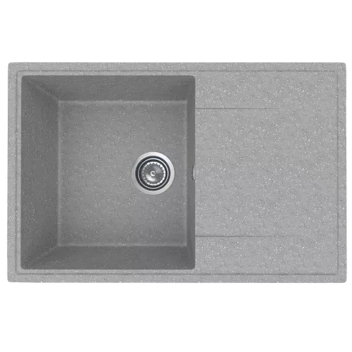 Кухонная мойка из искусственного камня Uperwood ECON UPD-507-003, прямоугольная, серая матовая, Выбрать цвет: Светло-серый, изображение 4
