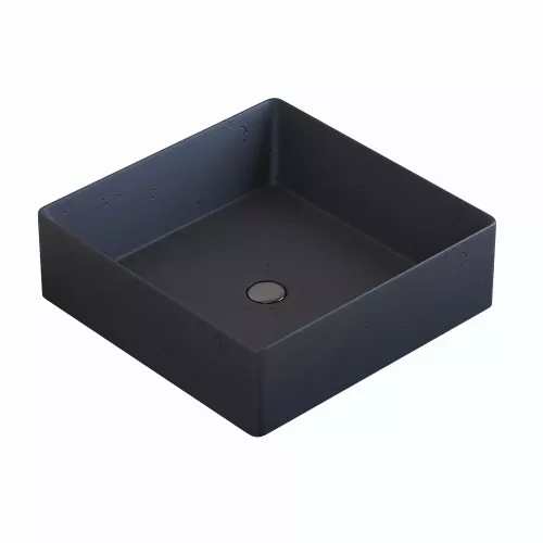 Раковина накладная бетонная Uperwood Square 39х39х12 см, квадратная, графит, Выбрать цвет: Графит