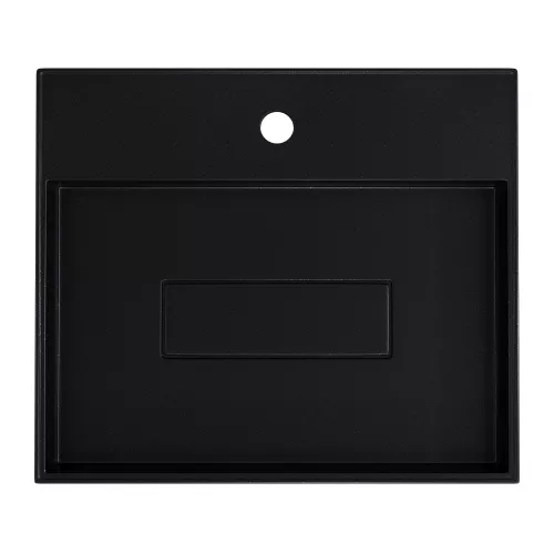 Раковина накладная 50 см, Uperwood Tanos Quartz, прямоугольная, черная, космос, Выбрать цвет: Космос, изображение 8