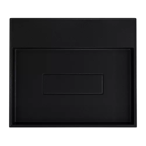 Раковина накладная Uperwood Tanos Quartz 50 см, без отверстия для смесителя, черная (космос), Выбрать цвет: Космос, изображение 7