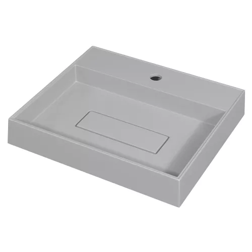 Раковина накладная 50 см, Uperwood Tanos Quartz, прямоугольная, белая, жасмин, Выбрать цвет: Жасмин, изображение 6