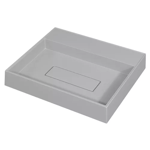 Раковина накладная Uperwood Tanos Quartz 50 см, без отверстия для смесителя, белая (жасмин), Выбрать цвет: Жасмин, изображение 6