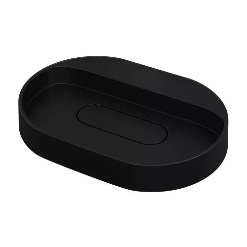 Раковина накладная  Uperwood Tanos Quartz 55 см, без отверстия для смесителя, черная (уголь), Выбрать цвет: Уголь, изображение 6