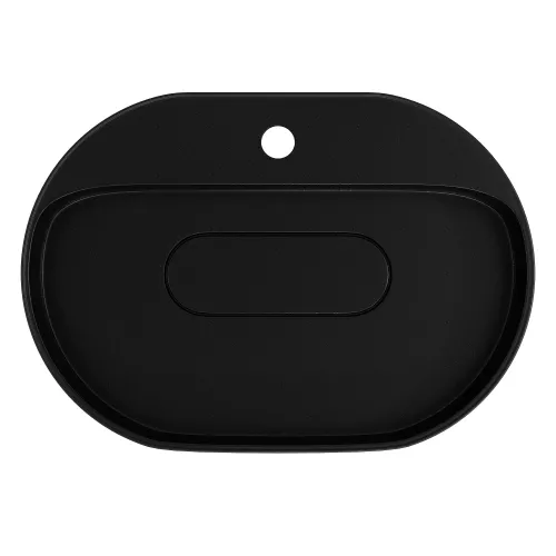 Раковина накладная 55 см, Uperwood Tanos Quartz, овальная, черная (космос), Выбрать цвет: Космос, изображение 8