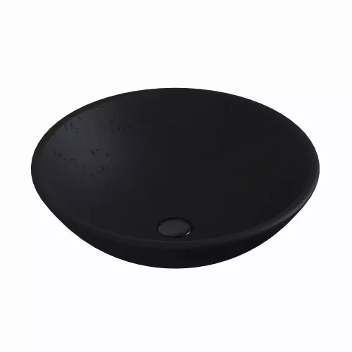Раковина накладная бетонная Uperwood Sfera 40х40х12 см, круглая, черная, Выбрать цвет: Черный