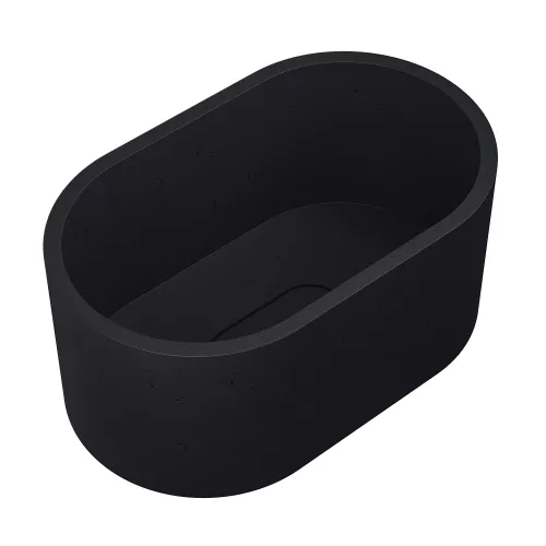 Раковина накладная бетонная Uperwood Venice 56х34х26 см, овальная, черная, Выбрать цвет: Черный