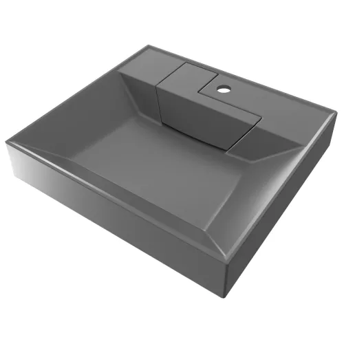 Раковина над стиральной машиной Uperwood Top 60х55х11 см, серая матовая, Выбрать цвет: серый, изображение 2