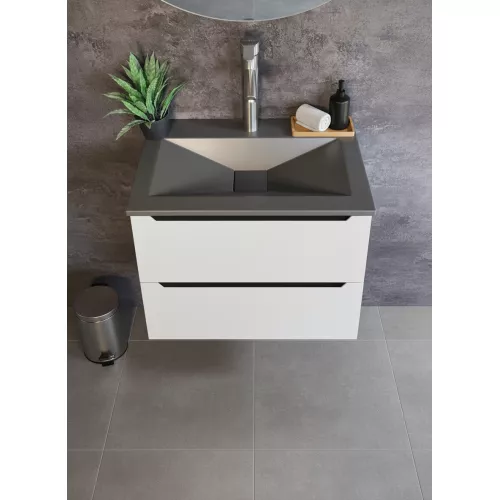 Раковина для ванной Uperwood Geo , графит, Выбрать размер: 70, изображение 2