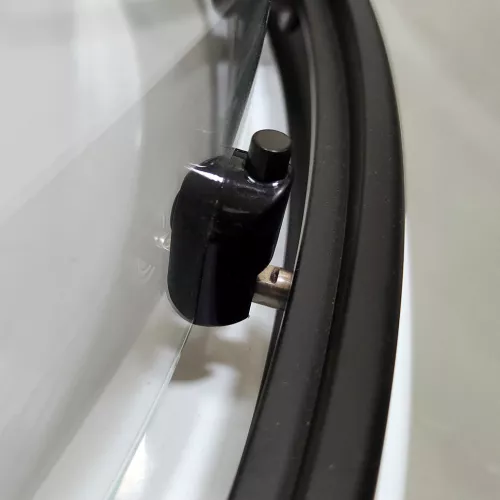 Душевая кабина Triton ПРАЙМ-БЛЭК-ВЕЛЬВЕТ 90*90 А  стекло матовое, Цвет стекла: Вельвет, Цвет профиля: Черный, Тип поддона: Низкий, Выбрать размер: 90х90, Наличие крыши: есть, изображение 13