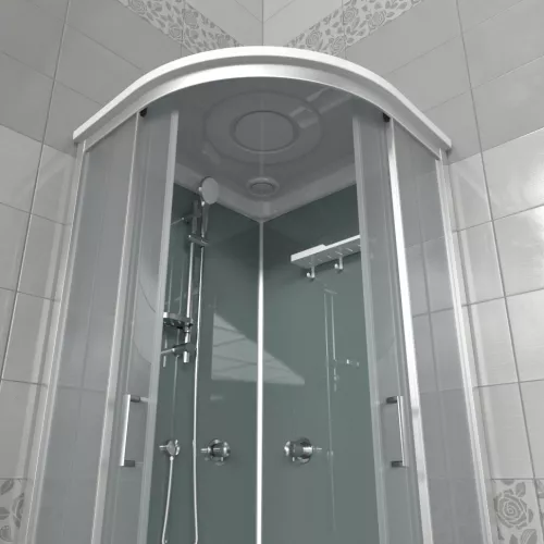 Душевая кабина Triton ПРАЙМ-САТИН ВЕЛЬВЕТ 90*90 А  стекло матовое, Цвет стекла: Вельвет, Цвет профиля: Хром, изображение 4