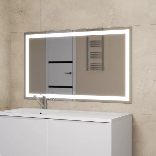 Зеркало с подсветкой Uperwood Tanos , сенсор/антизапотевание/без рамы, Антизапотевание (подогрев зеркала): Есть, Выбрать размер: 120х70, изображение 2