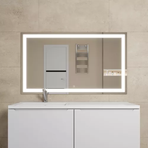 Зеркало с подсветкой Uperwood Tanos , сенсор/антизапотевание/без рамы, Антизапотевание (подогрев зеркала): Есть, Выбрать размер: 120х70