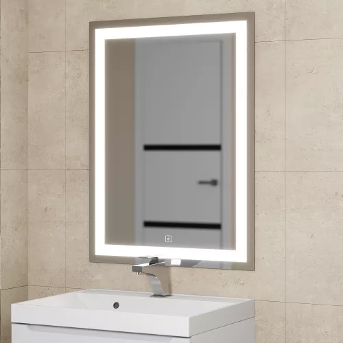 Зеркало с подсветкой Uperwood Tanos сенсор/антизапотевание/без рамы, Выбрать размер: 60х80, изображение 2