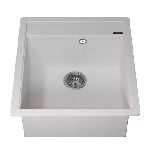 Кухонная мойка кварцевая Uperwood Quartz Premium UPD-07-01, прямоугольная, белая, Выбрать цвет: Белый, изображение 7