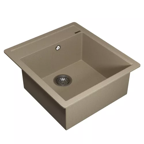 Кухонная мойка кварцевая Uperwood Quartz Premium UPD-07-02, прямоугольная, бежевая, Выбрать цвет: Бежевый, изображение 6