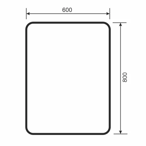 Зеркало с холодной/теплой подсветкой Uperwood Modul  черное, сенсор, Выбрать размер: 60х80, Внешний вид: холодная подсветка, изображение 3