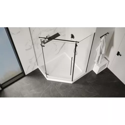 Душевой поддон ABBER AD3B080/AD3B090 трапеция, акриловый, белый, Выбрать размер: 80х80, изображение 7