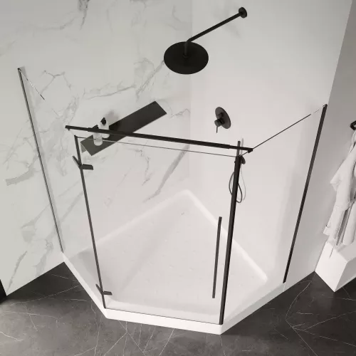 Душевой поддон ABBER AD3B080/AD3B090 трапеция, акриловый, белый, Выбрать размер: 80х80, изображение 8