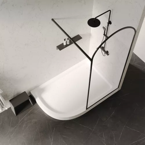 Душевой поддон ABBER AD3E129 R 120х90 асимметричный, акриловый, белый, изображение 6