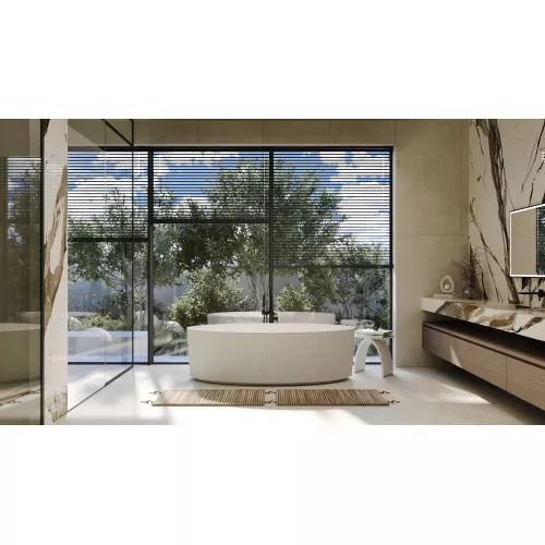 Ванна из искусственного камня ABBER Stein AS9627 белая матовая 180*85, изображение 10