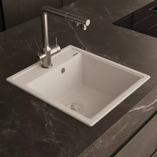 Кухонная мойка ABBER Quarz AQ2901W белый, Выбрать цвет: Белый, изображение 2