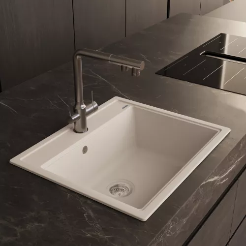 Кухонная мойка ABBER Quarz AQ2902W белый, Выбрать цвет: Белый, изображение 2