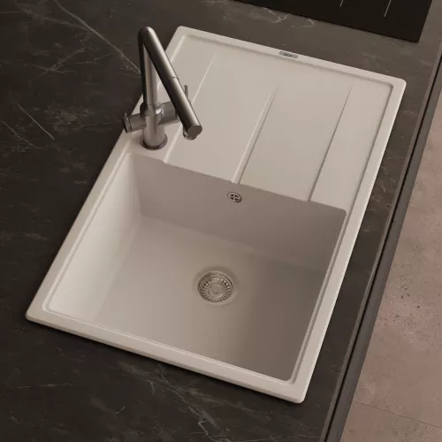 Кухонная мойка ABBER Quarz AQ2904W белый, Выбрать цвет: Белый, изображение 2