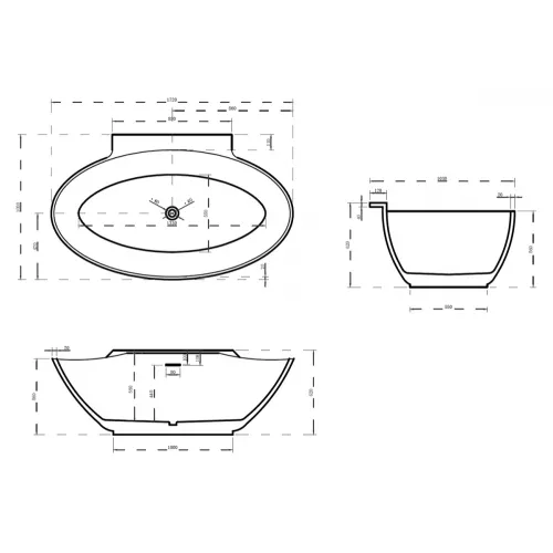 Акриловая ванна ABBER AB9237 172х103, изображение 12