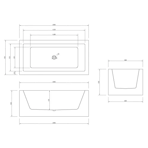 Акриловая ванна ABBER AB9406-1.6 160*80, изображение 12