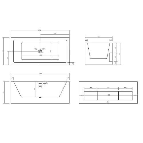 Акриловая ванна ABBER AB9339-1.7  170х80, изображение 10