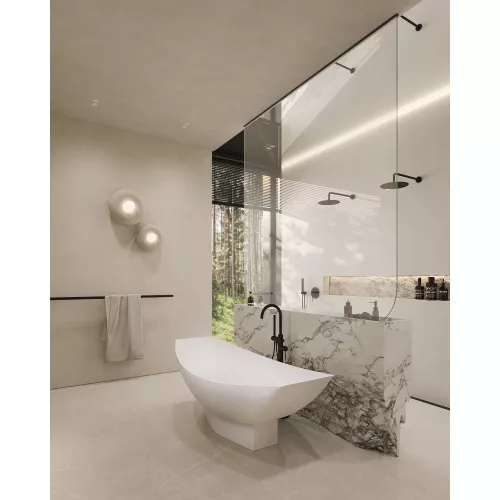 Ванна из искусственного камня ABBER Stein AS9610 белая матовая 180*80, изображение 13