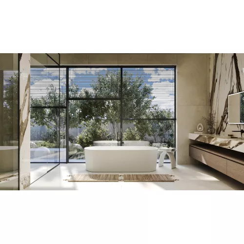 Ванна из искусственного камня ABBER Stein AS9614 белая матовая 180*75, изображение 12