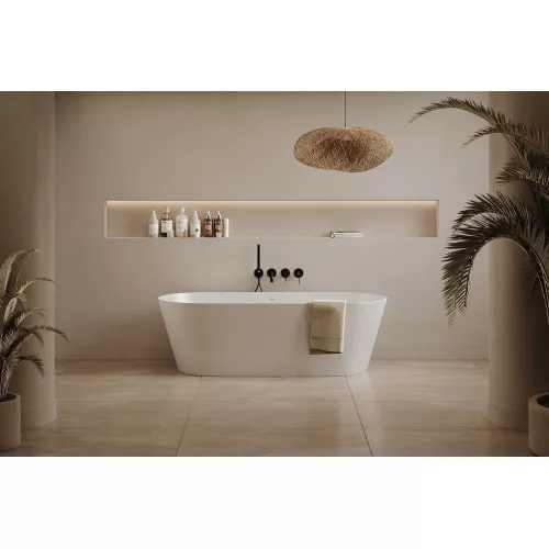 Ванна из искусственного камня ABBER Stein AS9622 белая матовая 165*70, изображение 11