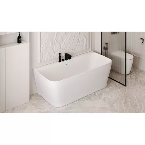 Ванна из искусственного камня ABBER Stein AS9616 белая матовая 170*80, изображение 12