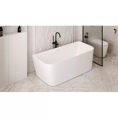 Ванна из искусственного камня ABBER Stein AS9617 белая матовая 170*75, изображение 9