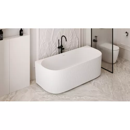 Ванна из искусственного камня ABBER Stein AS9630 белая матовая 170*75, изображение 12