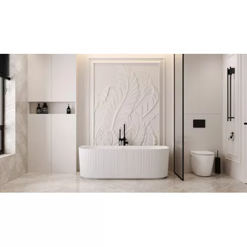 Ванна из искусственного камня ABBER Stein AS9630 белая матовая 170*75, изображение 11