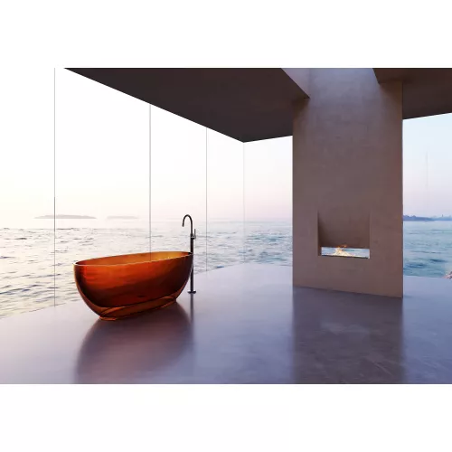 Ванна из полиэфирной смолы  ABBER Kristall AT9703Opal коричневая 170*75 прозрачная, Выбрать цвет: Коричневый, изображение 5