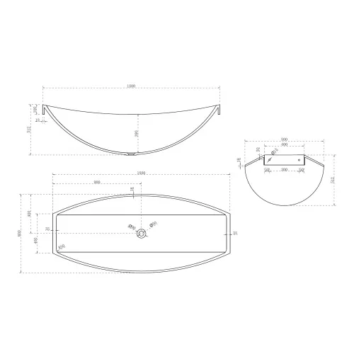 Ванна из полиэфирной смолы ABBER Kristall AT9704Rubin подвесная красная 180*80 прозрачная, Выбрать цвет: Красный, изображение 11