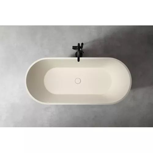 Ванна из искусственного камня ABBER Frankfurt  170х75  светло-бежевая матовая, Выбрать цвет: Светло-бежевый матовый, изображение 10