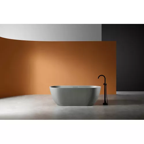 Ванна из искусственного камня ABBER Frankfurt 170х75 светло-серая матовая, Выбрать цвет: Светло-серый матовый, изображение 8