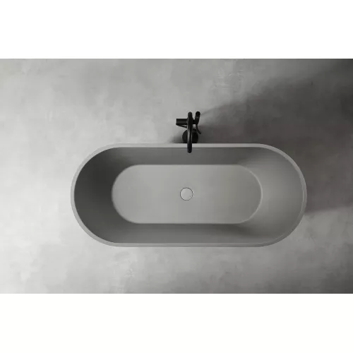 Ванна из искусственного камня ABBER Frankfurt 170х75 светло-серая матовая, Выбрать цвет: Светло-серый матовый, изображение 10