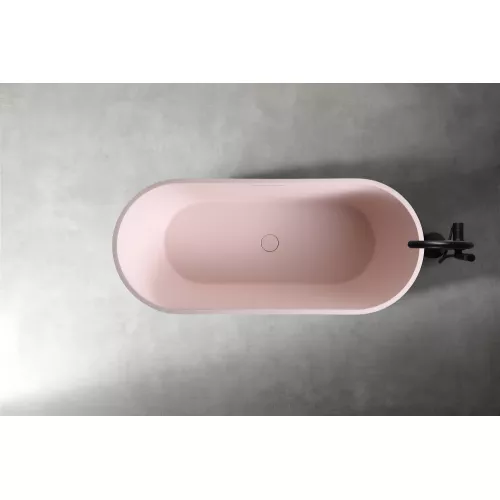 Ванна из искусственного камня ABBER Frankfurt 170х75 розовая матовая, Выбрать цвет: Розовый матовый, изображение 10