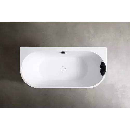 Ванна из искусственного камня ABBER Leipzig 170х80 черно-белая матовая, Выбрать цвет: Черно-белая, изображение 10