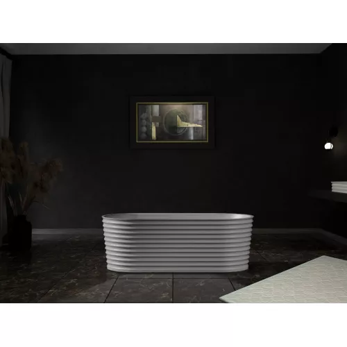Ванна из искусственного камня ABBER Stein AS9650 белая матовая  170х80, изображение 7