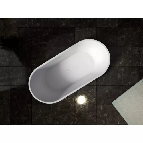 Ванна из искусственного камня ABBER Stein AS9650 белая матовая  170х80, изображение 10