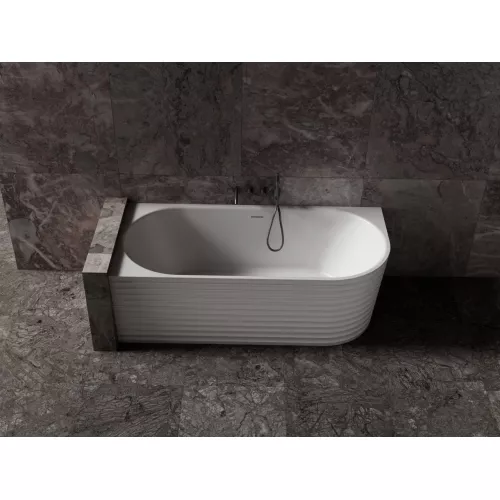 Ванна из искусственного камня ABBER Stein 170х80 L белая матовая, Ориентация: Левая, изображение 10