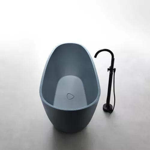 Ванна из искусственного камня ABBER Dortmund 170х75 серая матовая, Выбрать цвет: Серый, изображение 8